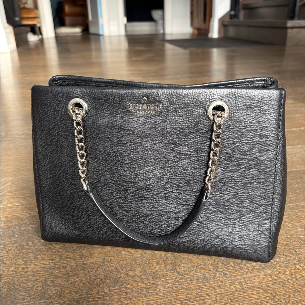 Kate Spade Black Calf Leather Tote Bag